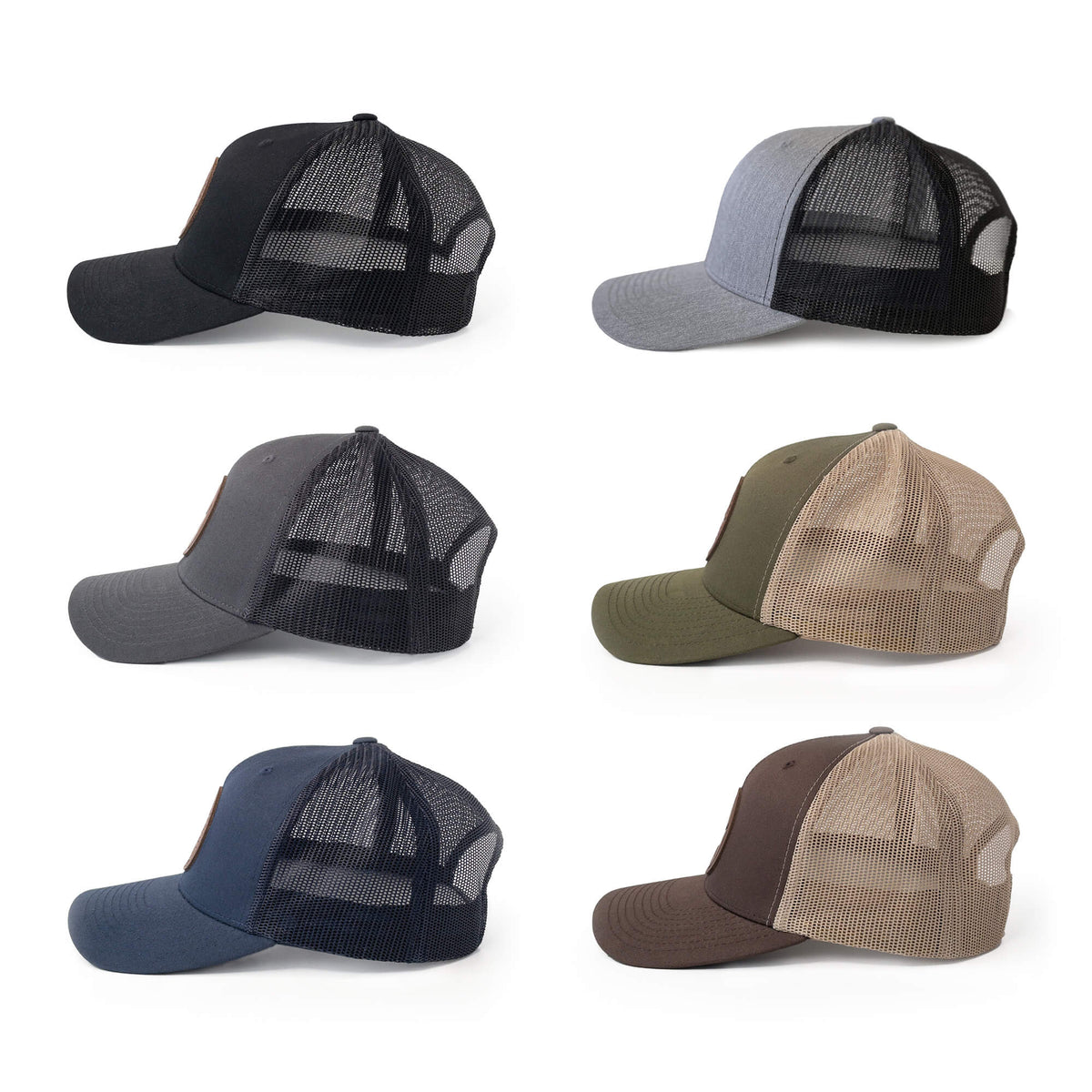 Alberta Leather Patch Trucker Hat