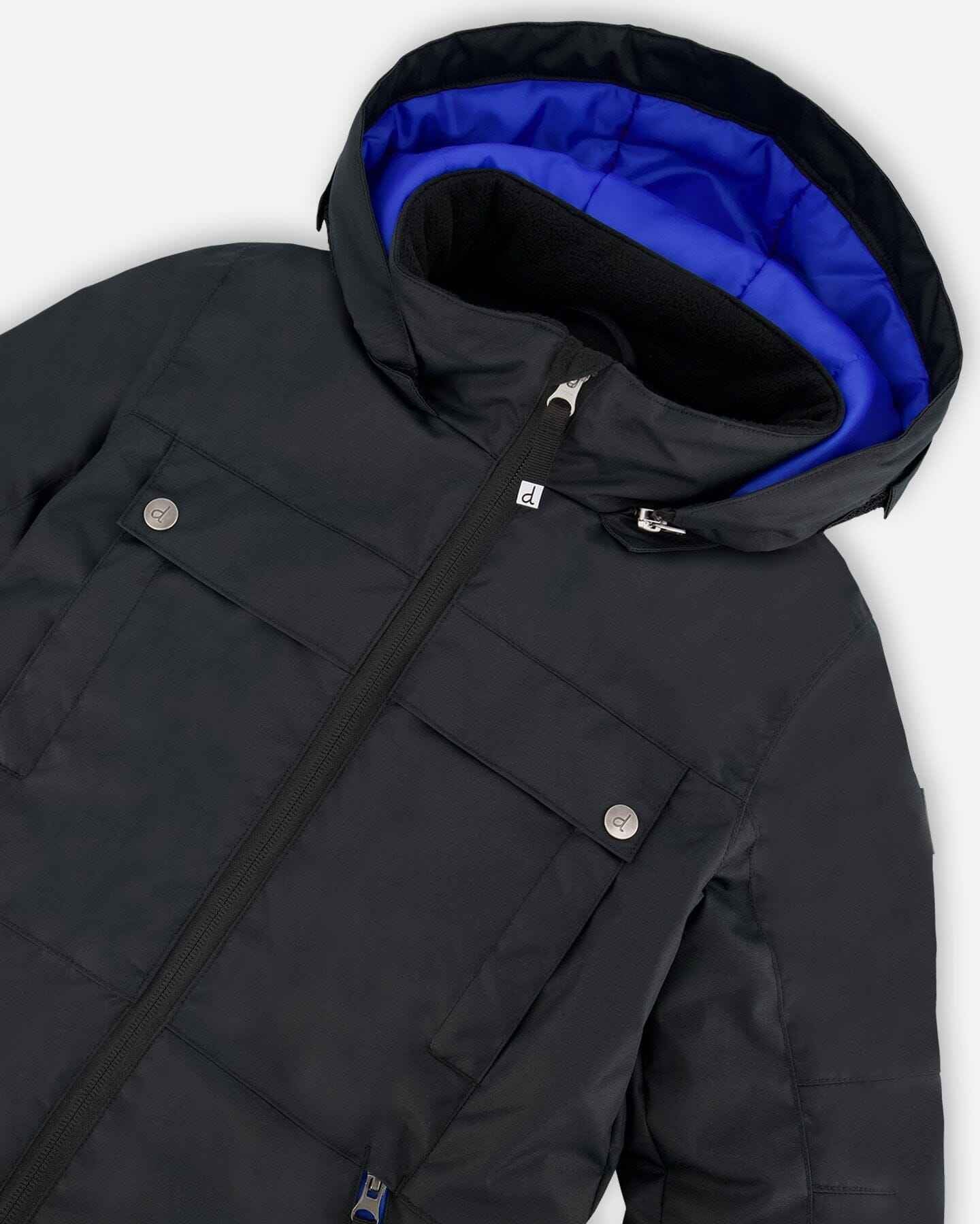 Solid One-Piece Teknik Snowsuit Black