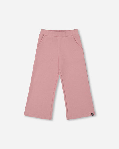 Waffle Flare Leg Pants Dusty Pink
