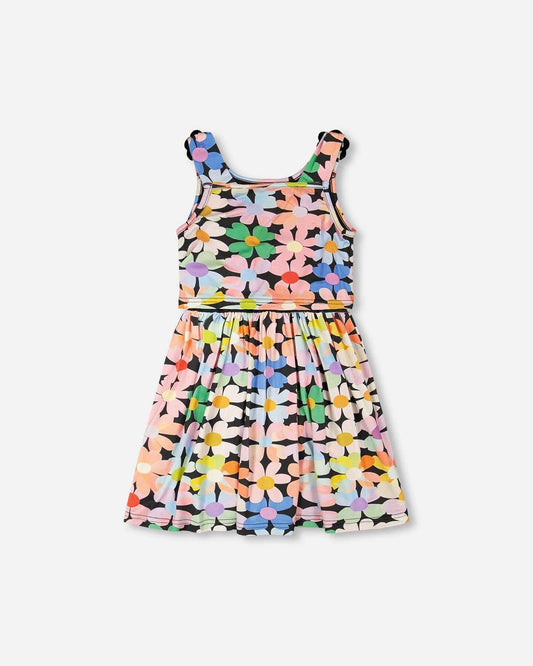 Dress Black Printed Flowers