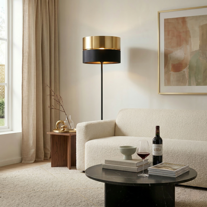 HILTON Black Gold Floor Lamp - AURABAGS SHOP
