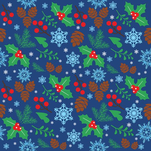 Holly Berries Christmas  Adhesive Vinyl Pattern 4