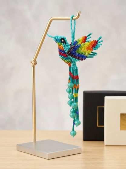 Turquoise Beaded Humming Bird