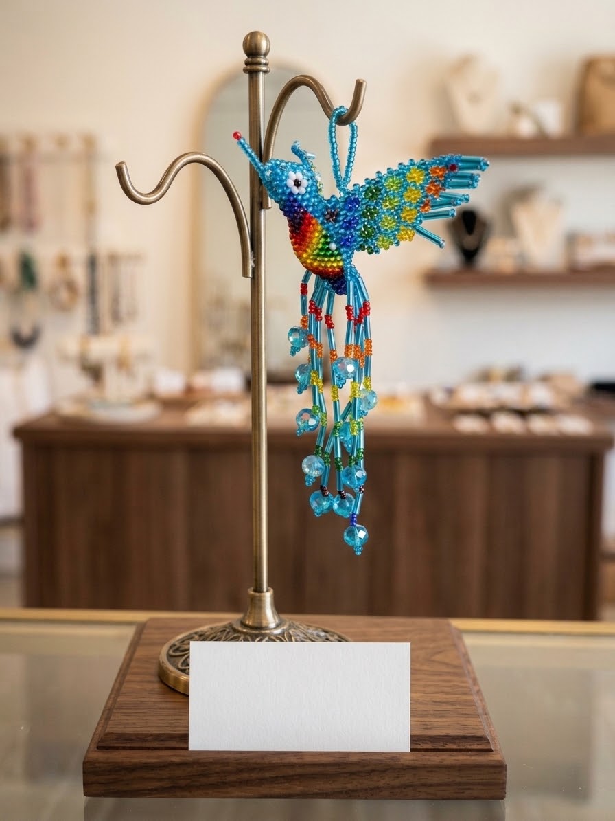 Blue Beaded Humming Bird