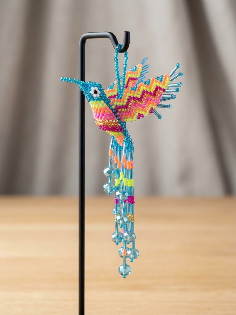 Blue Beaded Humming Bird