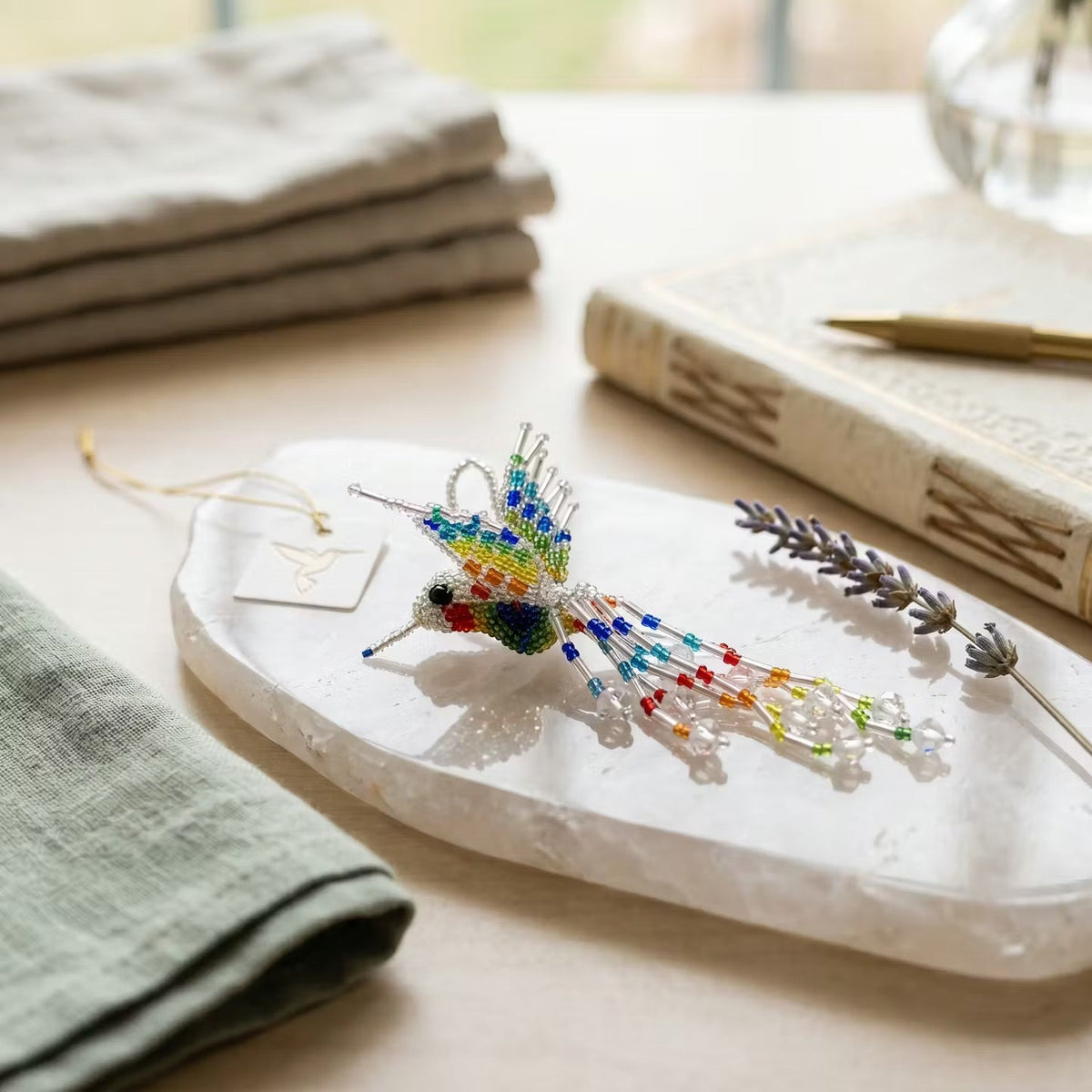 White Beaded HummingBird
