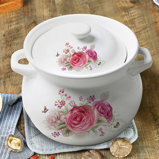 Ceramic Soup Pot 3.3L - Garden