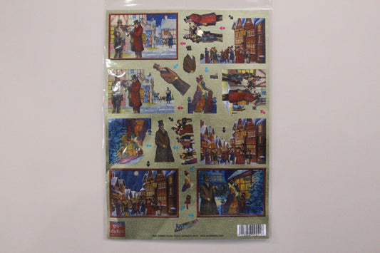 Dufex Metallic Pre-cut 3D Sheet - Festive Street Scenes