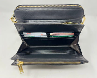 Petit Sac bandoulière avec porte-carte détachable, noir | Kennedi