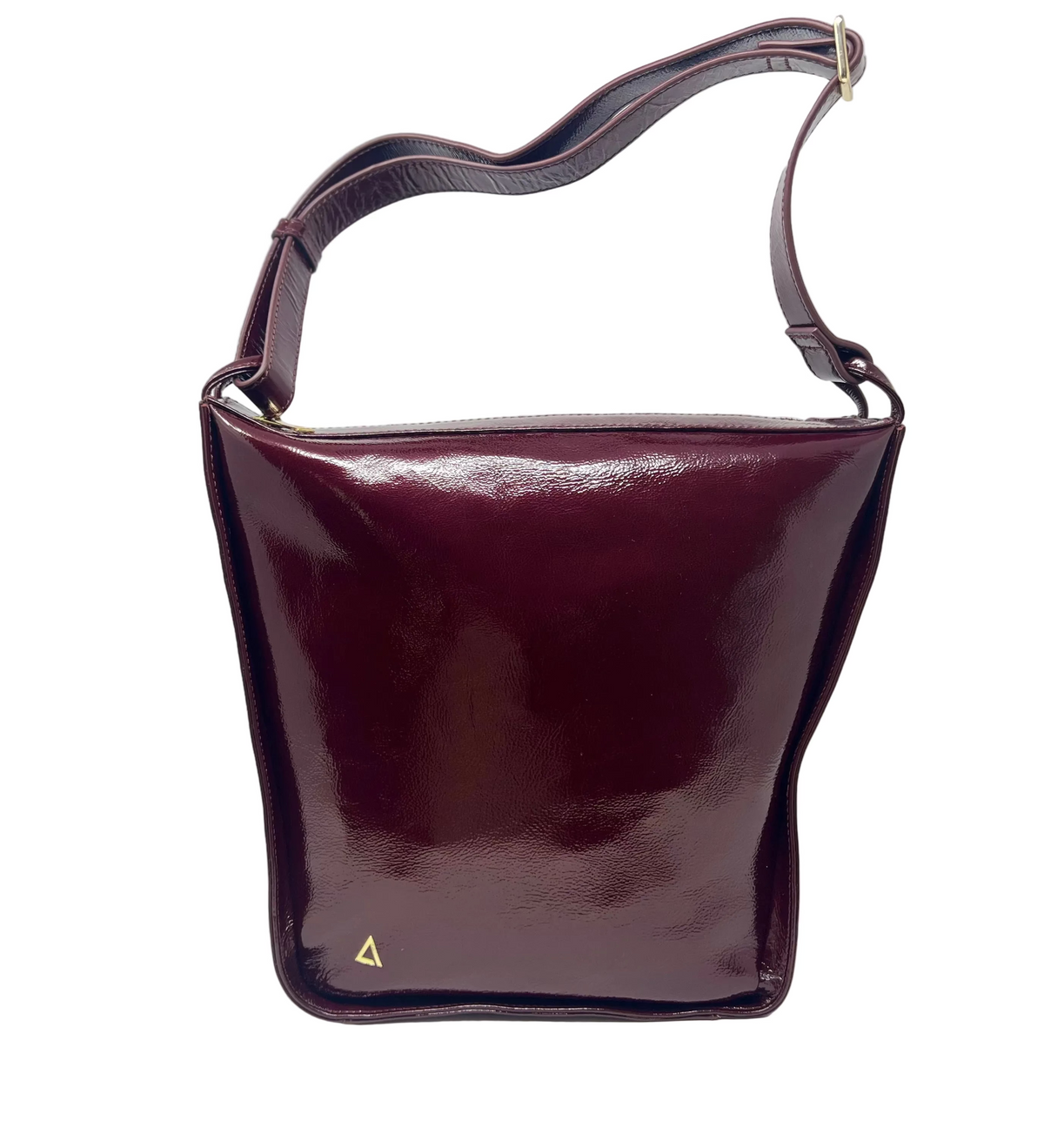 sac à bandoulière rouge bordeaux vernis | Julie