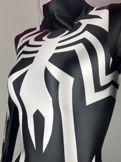 【DISCONTINUED】Symbiote Spider Cosplay Bodysuit | Spandex Black Spider Costume