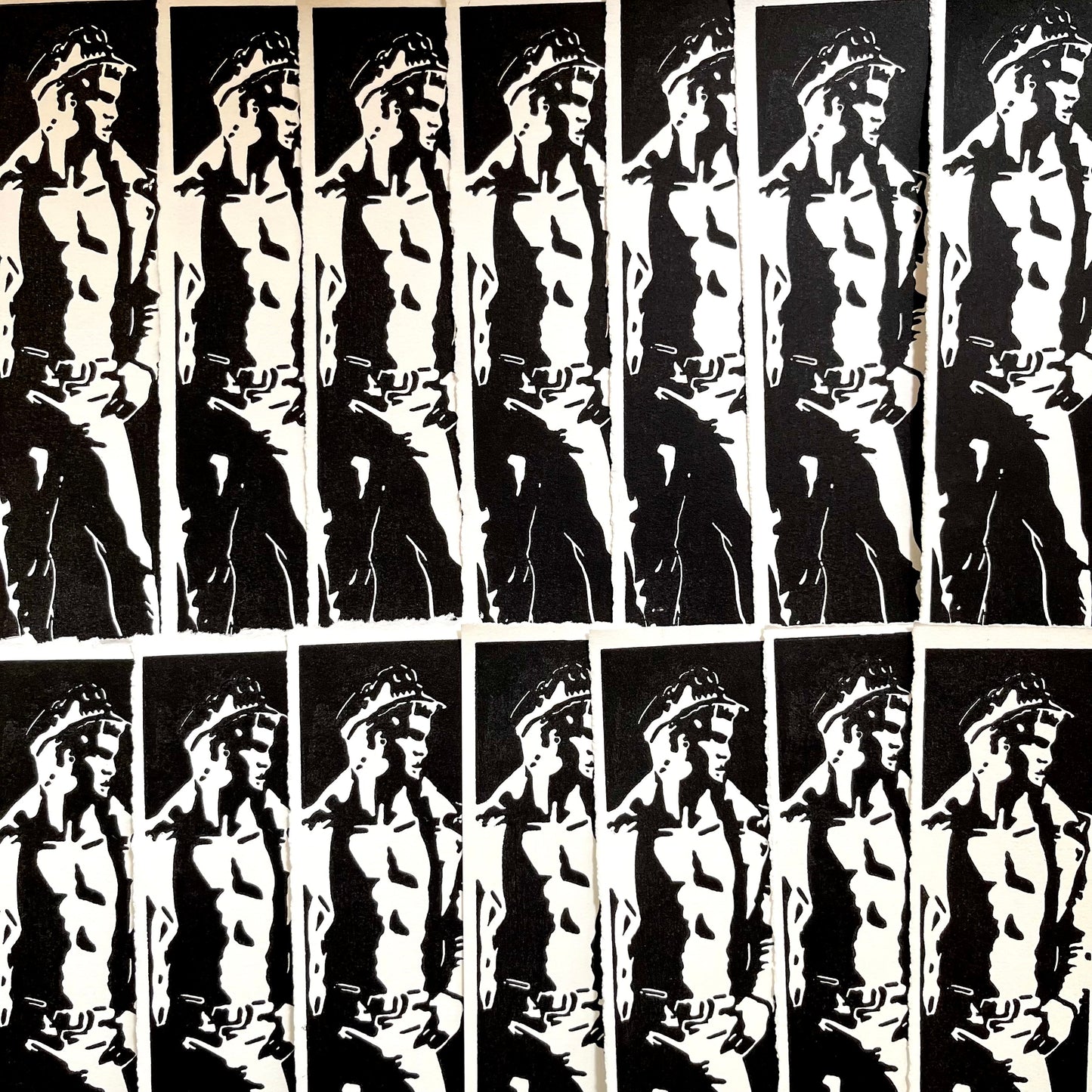 Leather David Bookmark | LINOCUT PRINT
