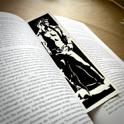 Leather David Bookmark | LINOCUT PRINT