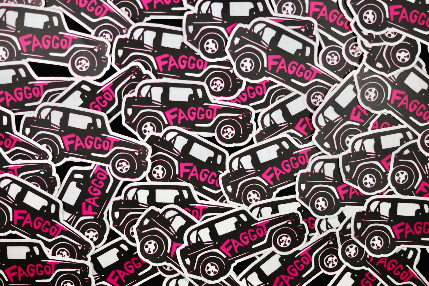 Faggot Jeep Sticker - Queer As Folk
