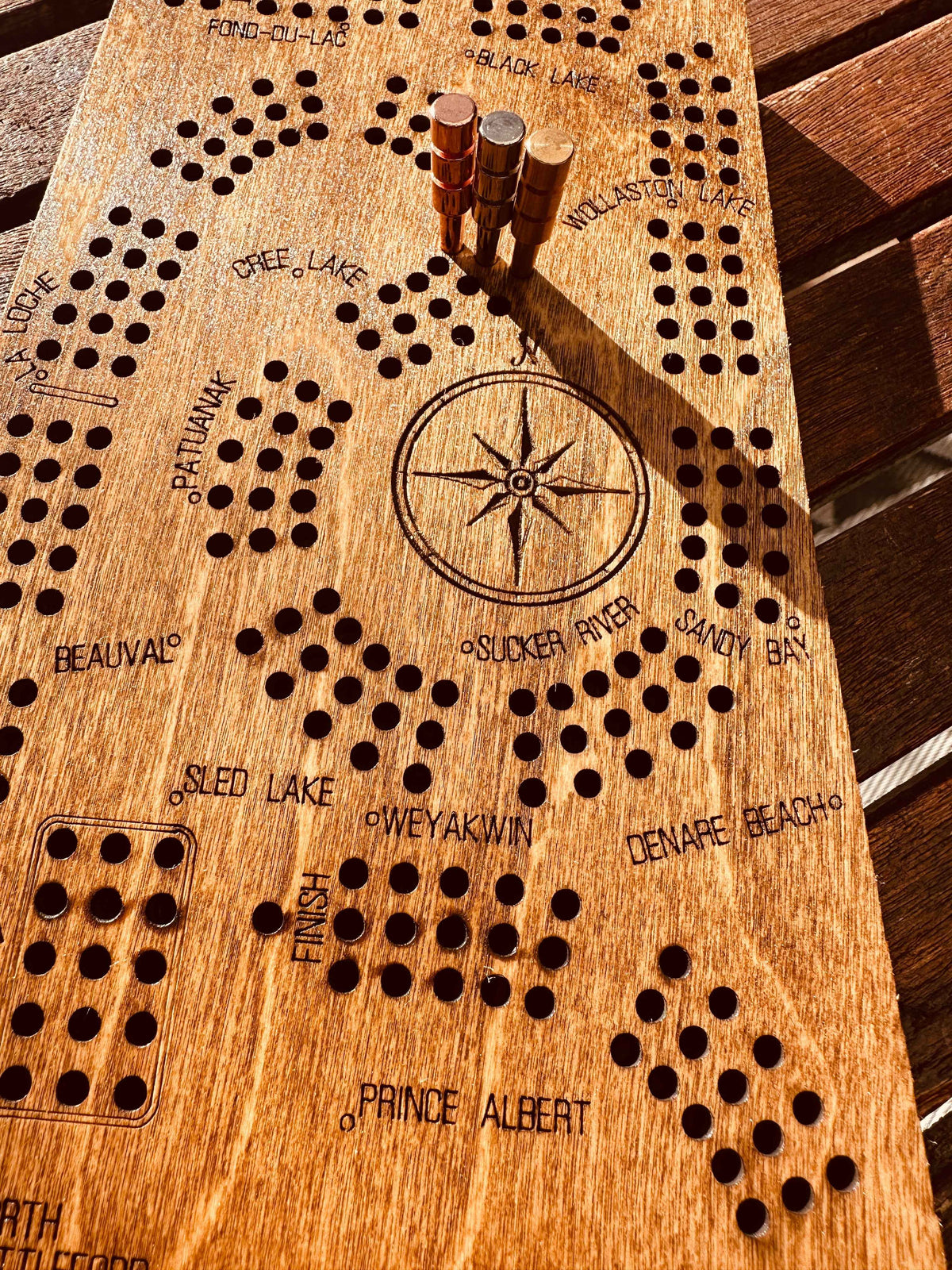 Saskatchewan Shaped Cribbage Board