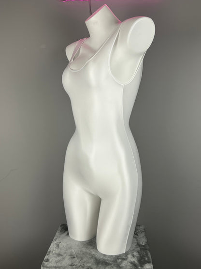 Sleeveless Sheer Spandex Bodysuit Glossy Silky Spandex Yoga Suit Lingerie