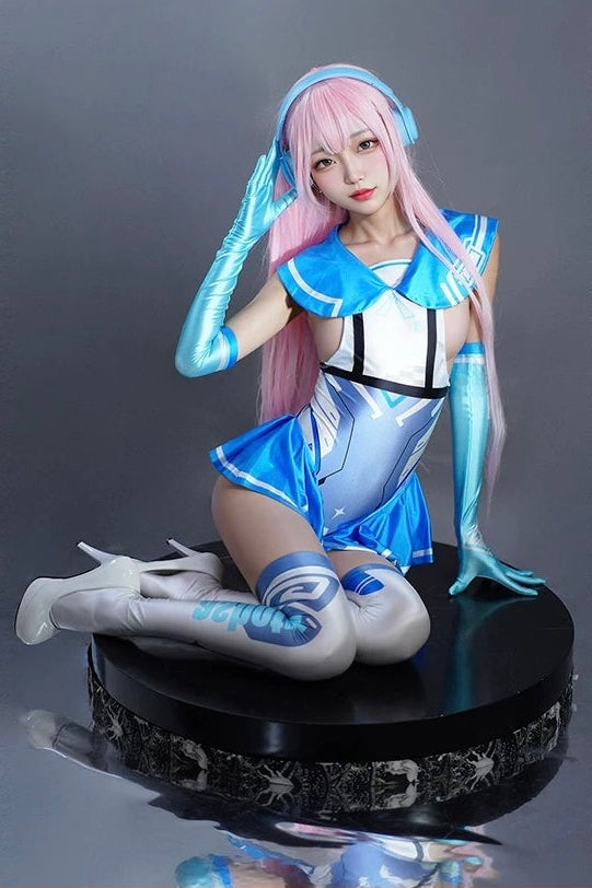 Japanese Anime Girl Spandex Swimwear Racing Suit Wet Suit Race Queen Costume