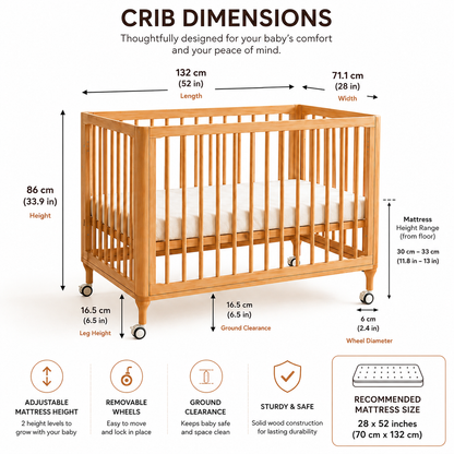 MIMI Nest 5-in-1 Convertible Crib