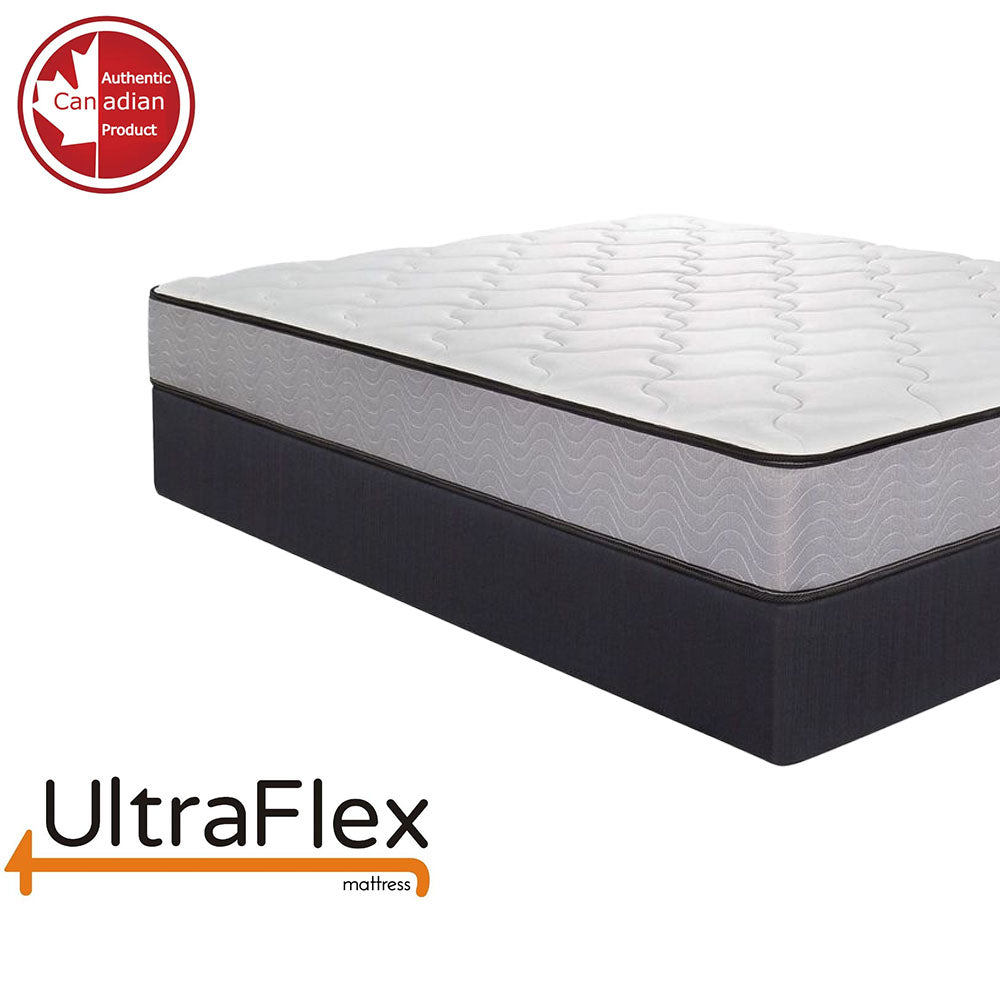 UltraFlex® PARADISE - Natural Heavy Duty Foam Blend, Low Motion Transfer, Comfort+ Cool Gel and Spinal Posture Support Eco-Friendly Mattress (Made in Canada)- With Waterproof Mattress Protector