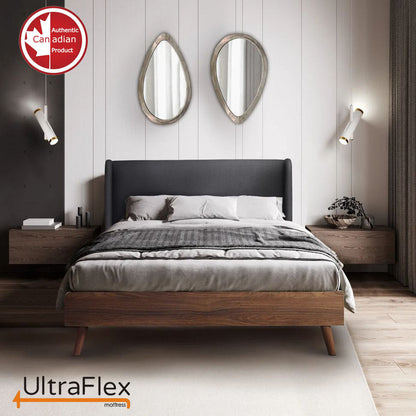 UltraFlex® PARADISE - Natural Heavy Duty Foam Blend, Low Motion Transfer, Comfort+ Quilting, Orthopedic Cool Gel, and Spinal Posture Support Eco-Friendly Mattress (Made in Canada)
