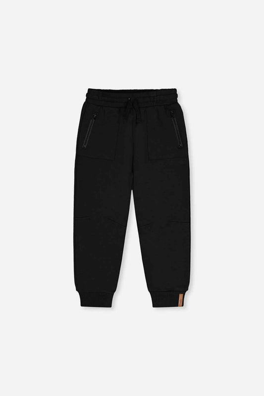 Fleece Sweatpants With Pockets Black