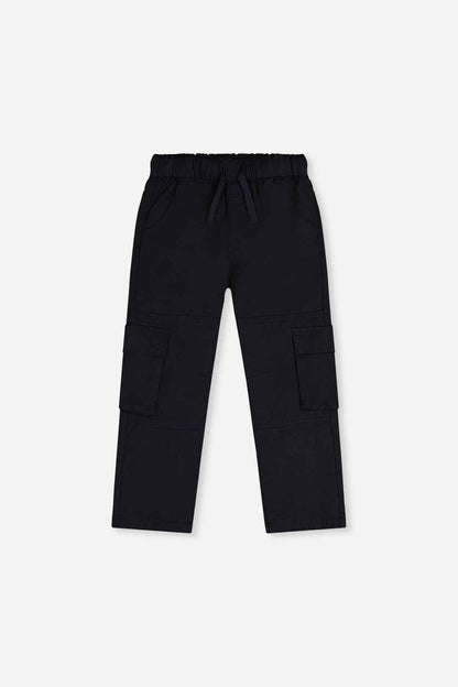 Twill Pants With Cargo Pockets Dark Blue