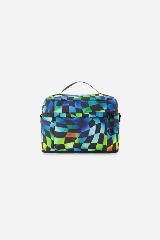 Lunch Box Blue Checkered Print