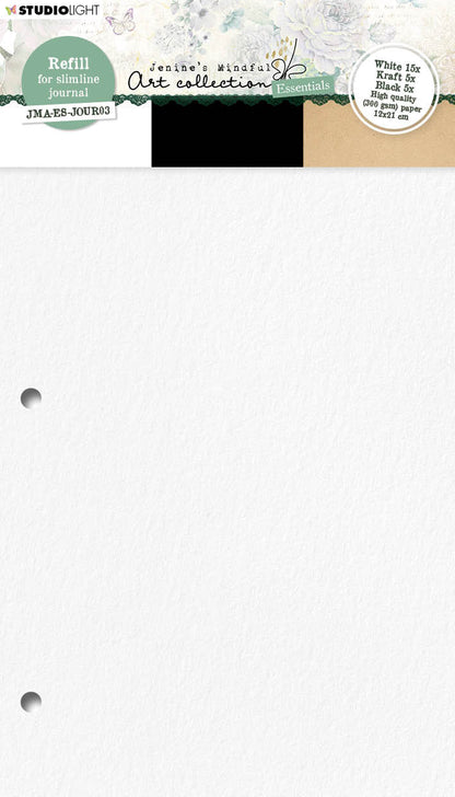 JMA Journal Pages For JMA-ES-JOUR03 White/Black/Kraft Essentials 120x210x8mm 25 SH nr.11