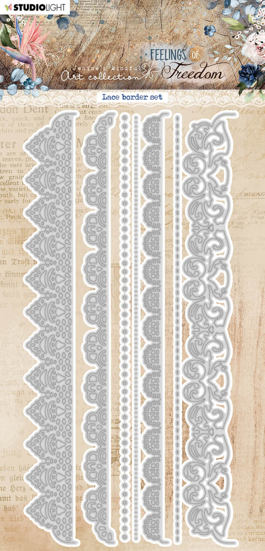 JMA Cutting Die Lace Border Set Feelings Of Freedom 103x210x1mm 7 PC nr.515