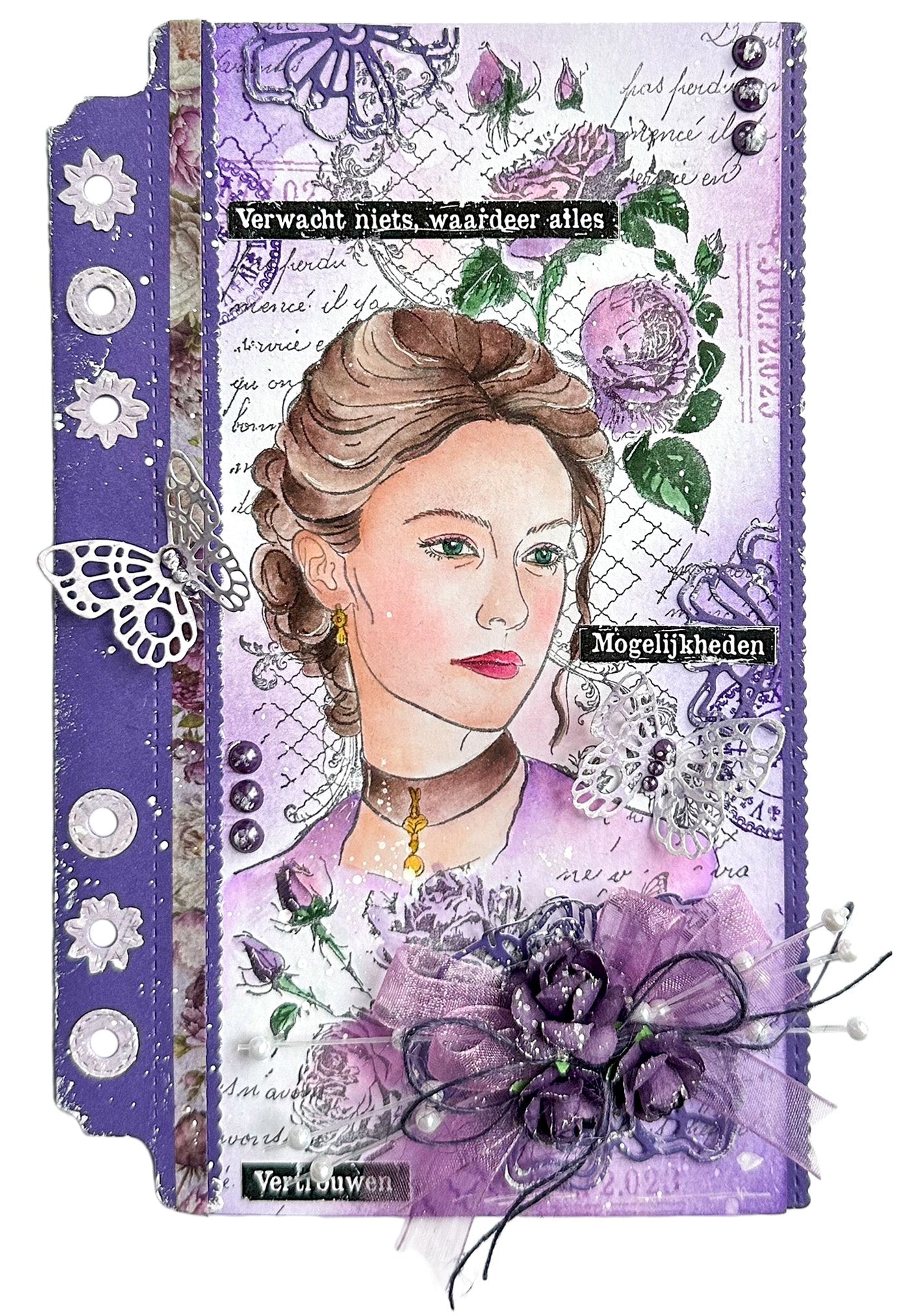 JMA Ribbon Organza & Hemp - Purples Victorian Dreams 4 PC