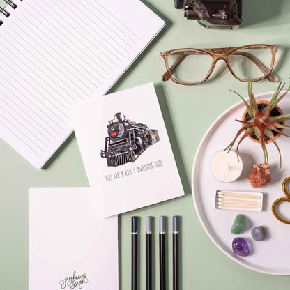 You Are A Rail-y Awesome Dad! - Greeting Card