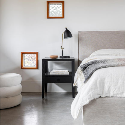 Seine Upholstered Storage Bed - Sand