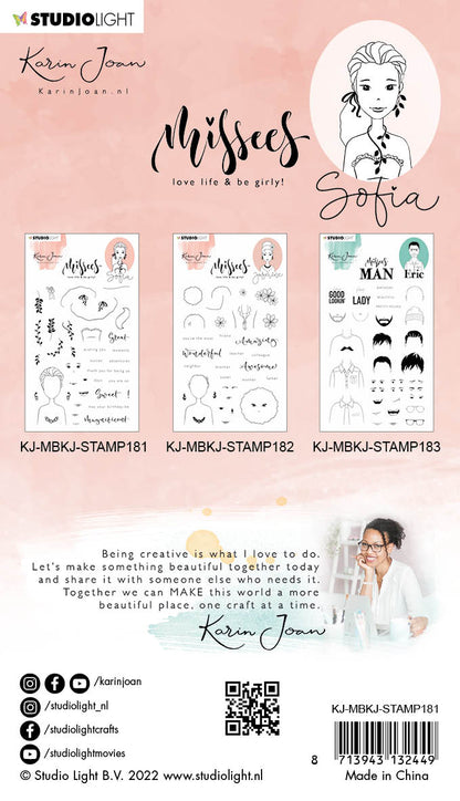 KJ Clear Stamp Sophia Missees 110x154x3mm 37 PC nr.181
