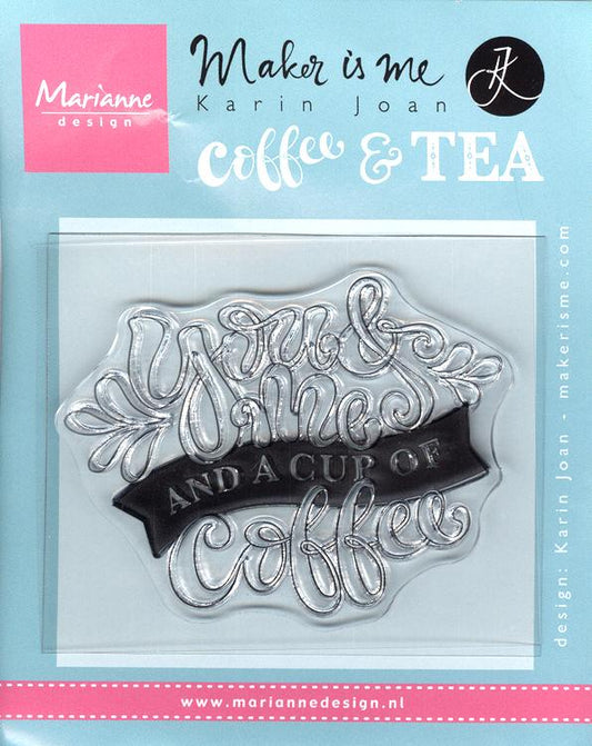 Marianne Design: Clear Stamp - Quote - You & Me And A Cup Of Coffee