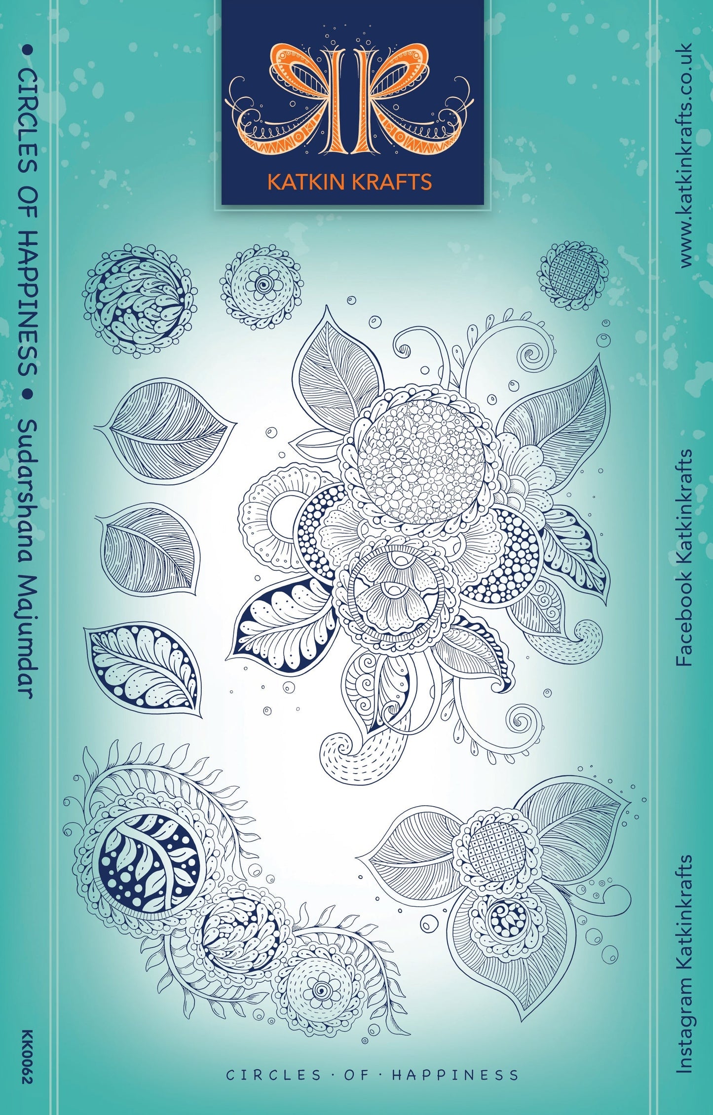 Katkin Krafts Circles Of Happiness 6 in x 8 in Clear Stamp Set