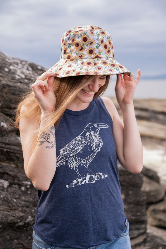 RAVEN - Women's Relaxed Tank - Heather Navy