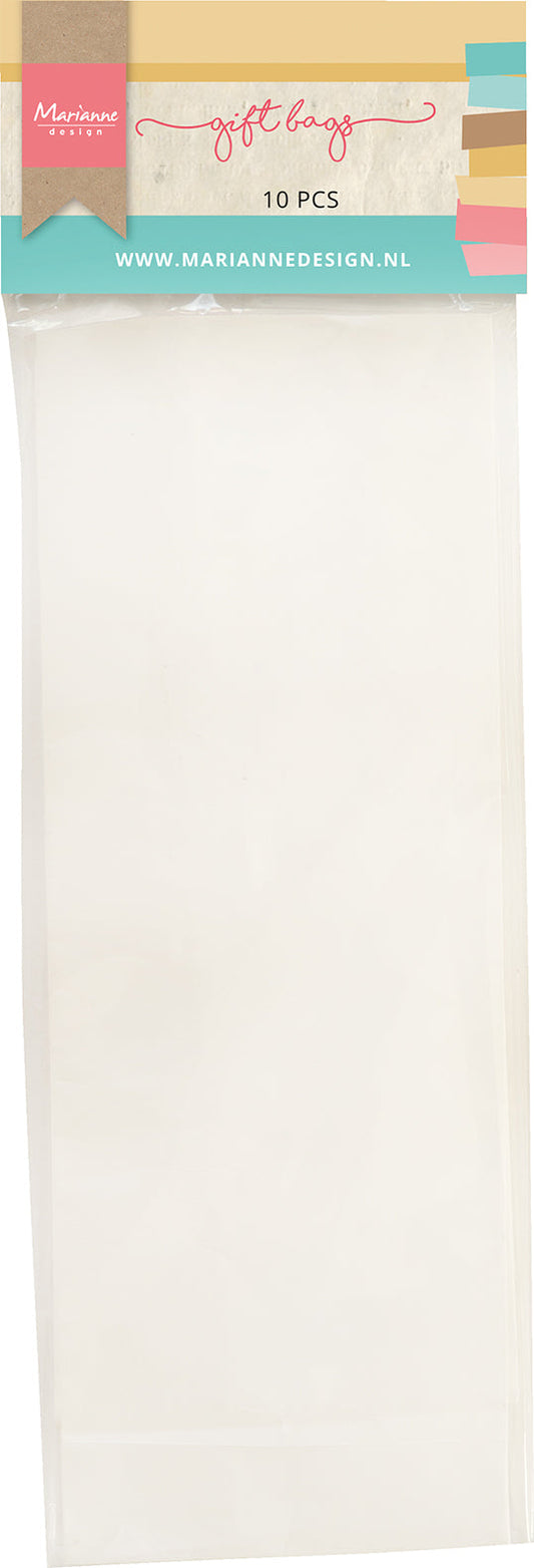 Marianne Design Gift Bags - White - 76x40x200 mm