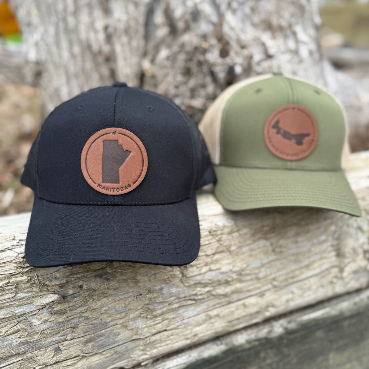 Manitoba Leather Patch Trucker Hat