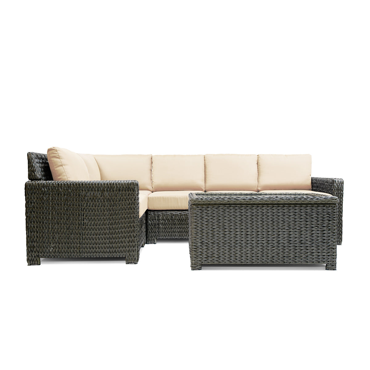 Laguna Point 6-Piece Wicker Outdoor Sectional Set with Coffee Table - AURABAGS SHOP