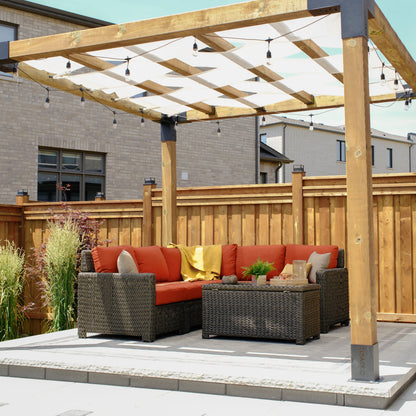 Laguna Point 4-Piece Wicker Outdoor Sectional Set - AURABAGS SHOP