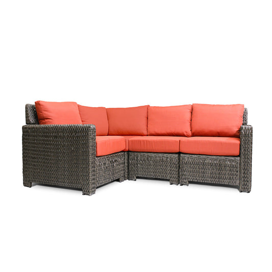 Laguna Point 4-Piece Wicker Outdoor Sectional Set - AURABAGS SHOP