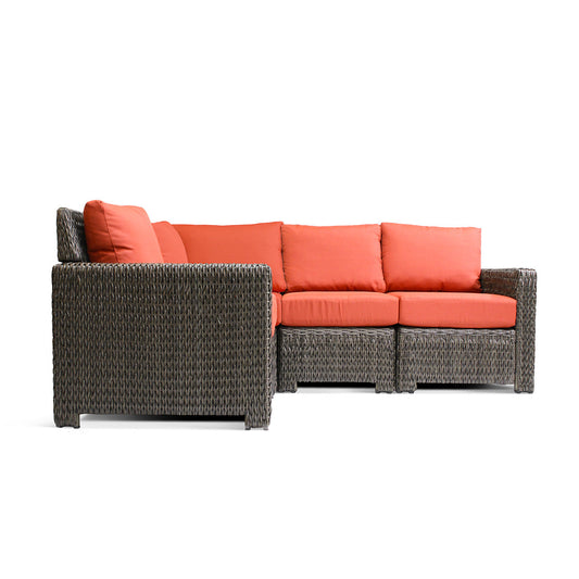 Laguna Point 4-Piece Wicker Outdoor Sectional Set - AURABAGS SHOP