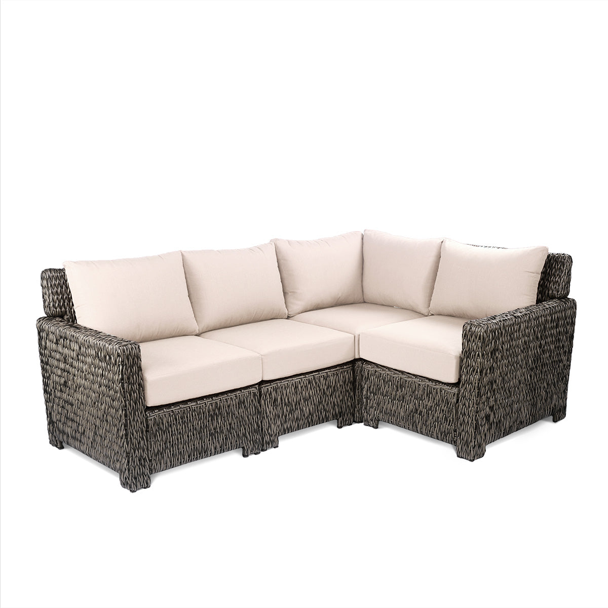 Laguna Point 4-Piece Wicker Outdoor Sectional Set - AURABAGS SHOP