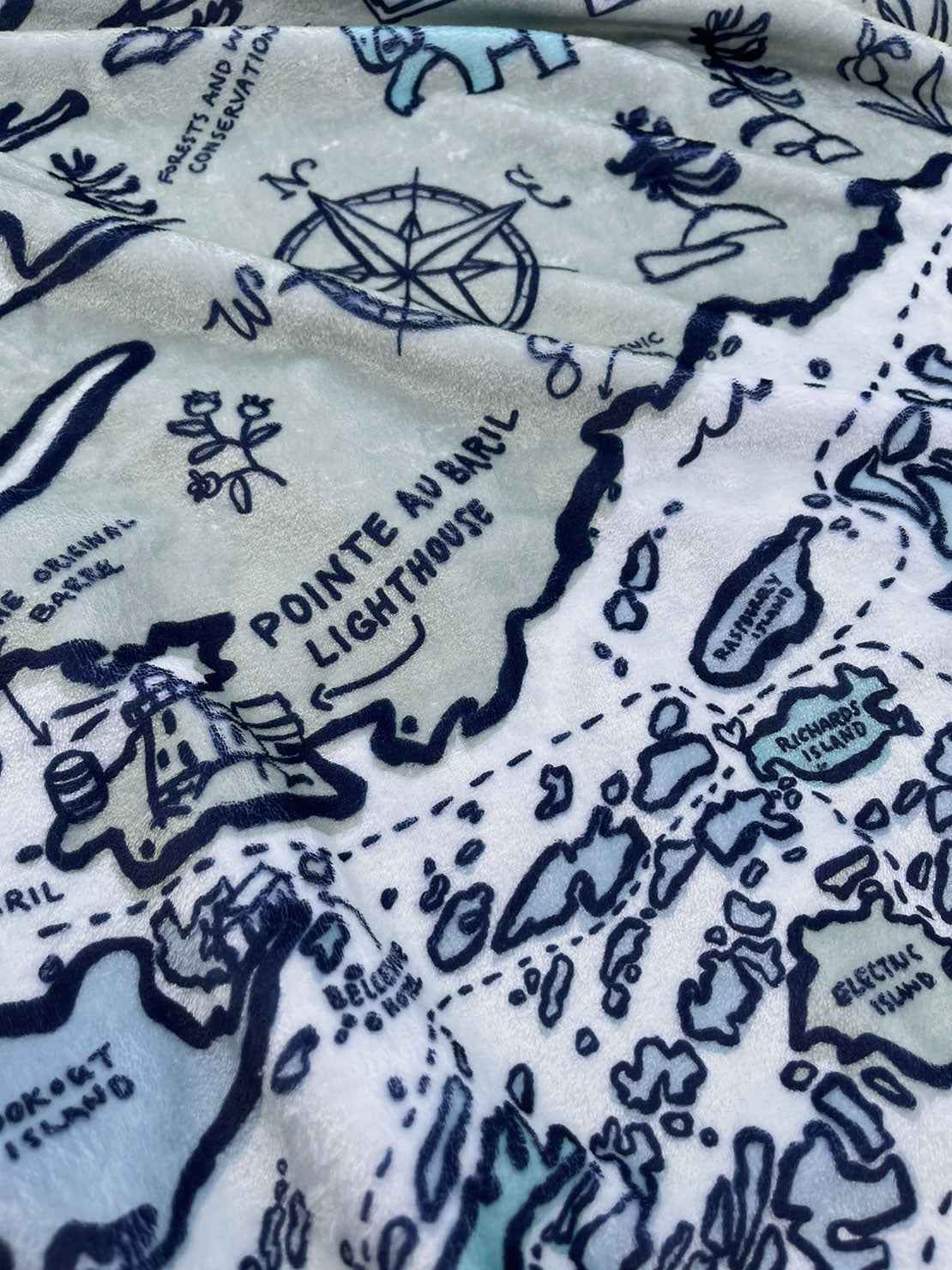 Cozy Map Blanket | GBAYCo. Pointe Au Baril Edition