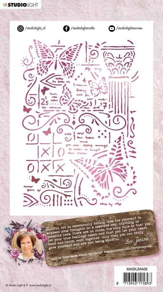 Mask Stencil (1) A5 Jenine's Mindful Art 3.0 nr.06
