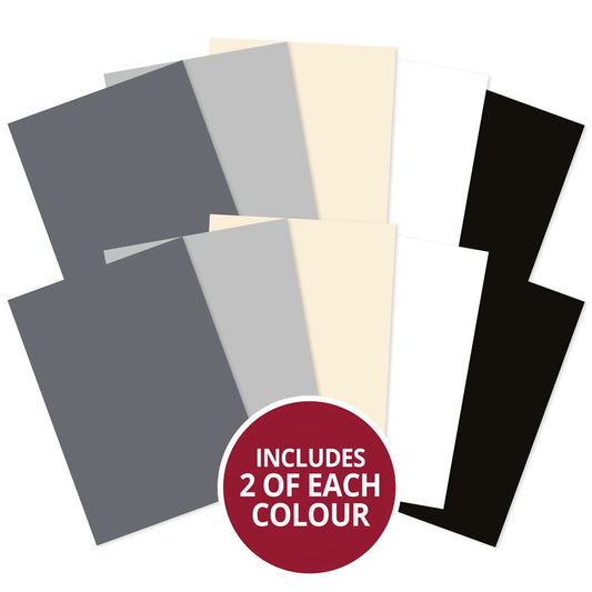 Matt-tastic Adorable Scorable A4 Cardstock x 10 Sheets - Monochromes