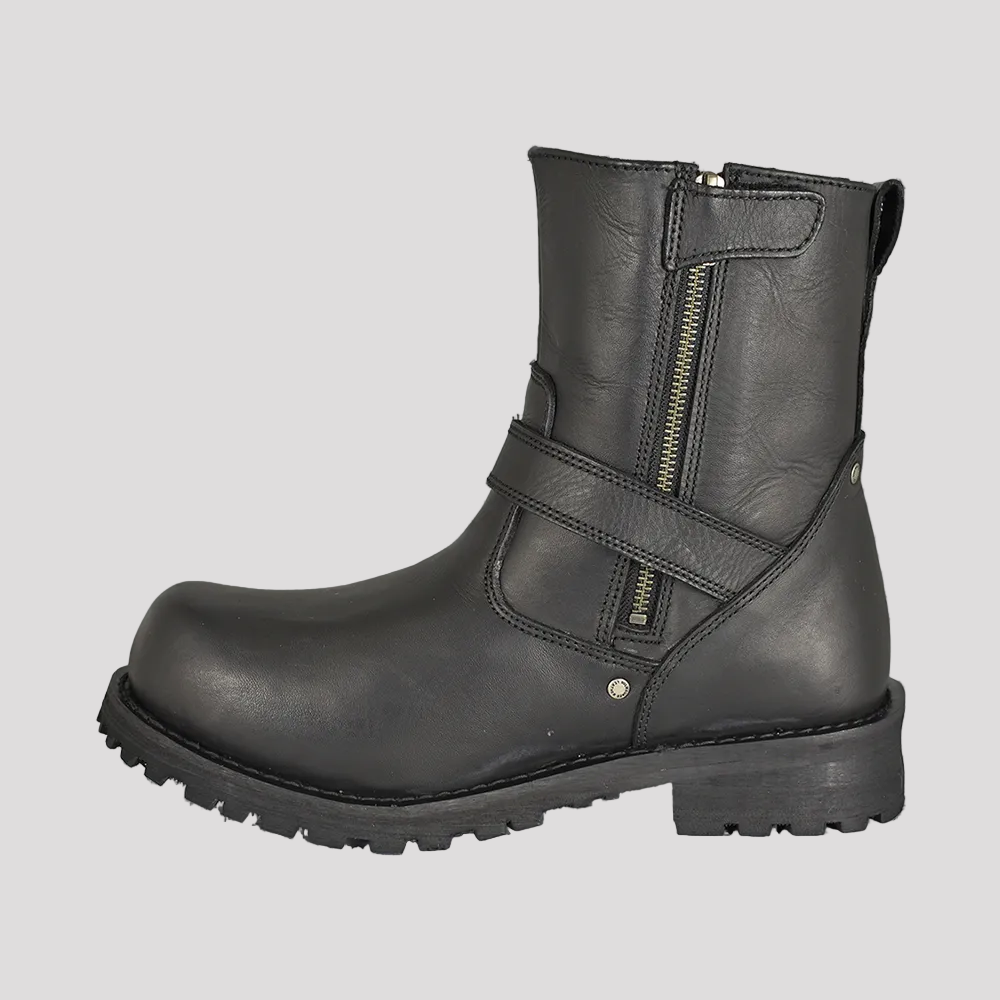 Milwaukee Leather Men's Wide 6" Side Zip Motorcycle Boots