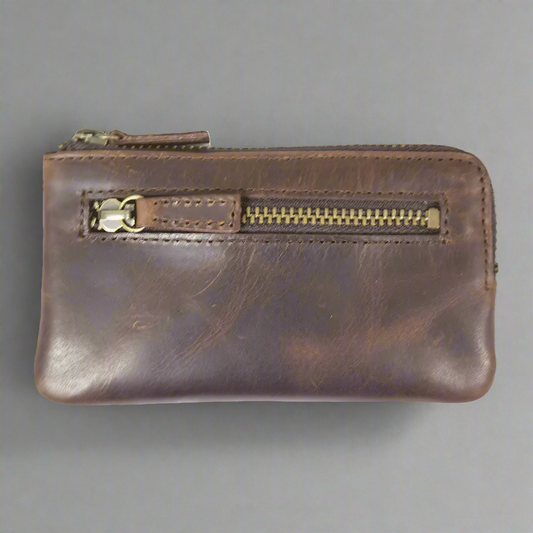 MET Men's Oiled Leather Coin Wallet