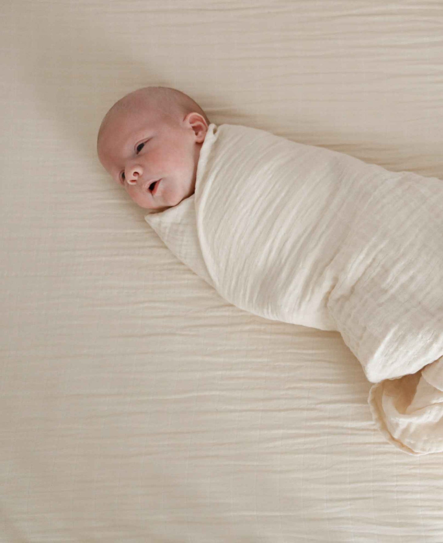 Organic Cotton Muslin Crib Fitted Sheets - Ivory
