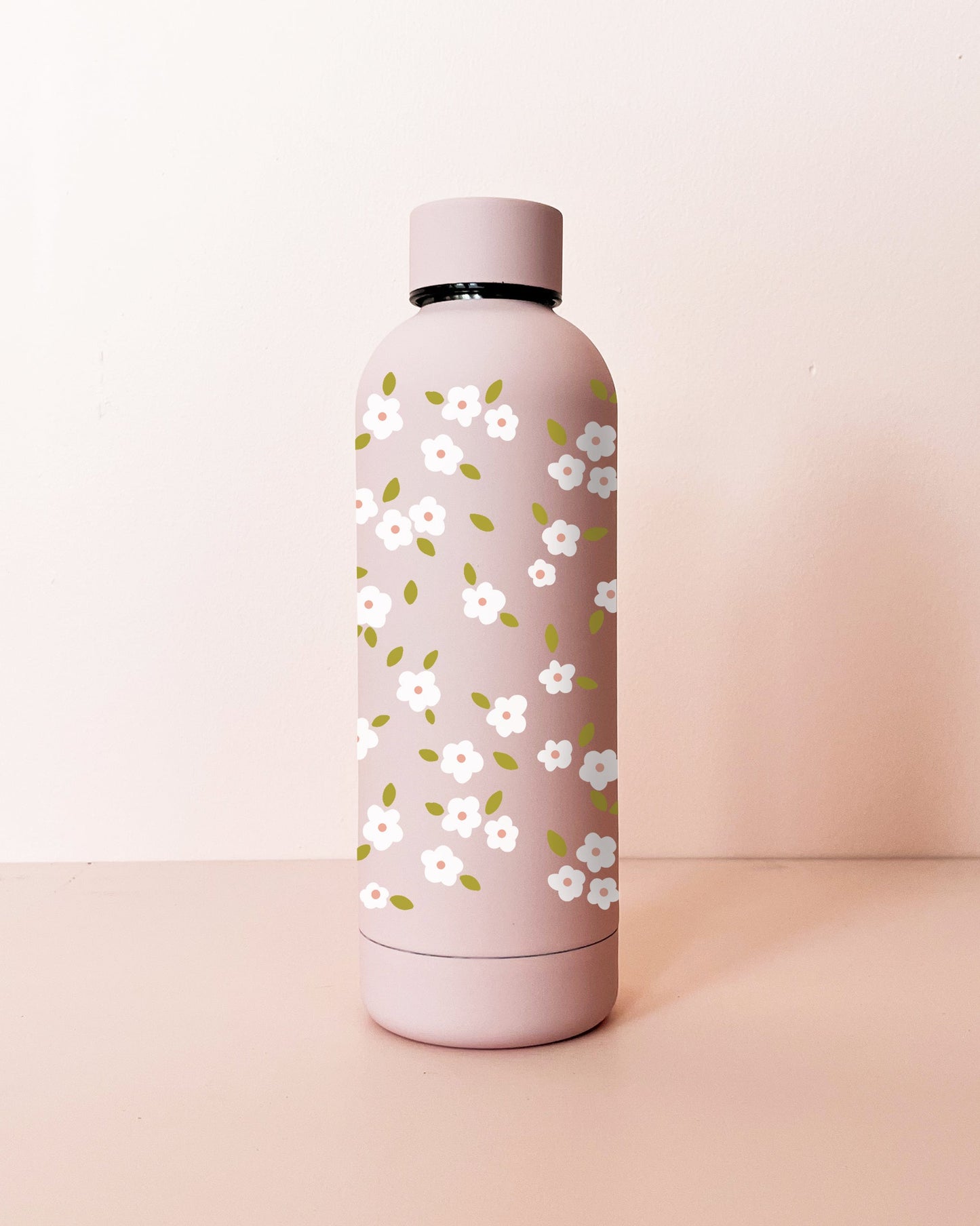 Bouteille en acier inox 17oz - rose pâle Bloom blanc